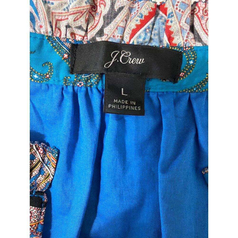 J.Crew Rebecca Ratti Mediterranean Paisley Poplin Dress Size L - Picture 6 of 16